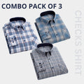 Men’s Premium Check Shirt High Quality Combo Pack of 3