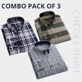 Men’s Premium Check Shirt High Quality Combo Pack of 3
