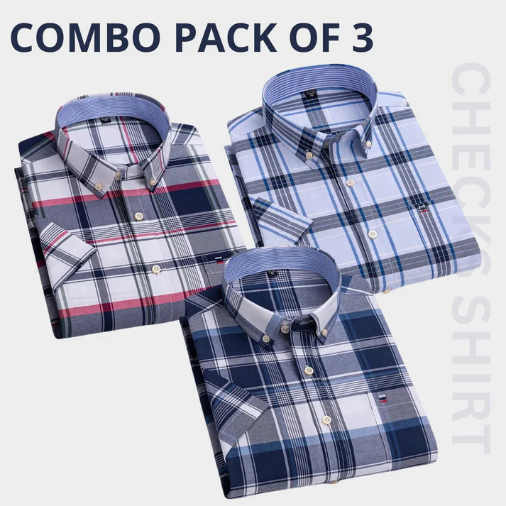 Men’s Premium Check Shirt High Quality Combo Pack of 3