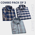 Men’s Premium Check Shirt High Quality Combo Pack of 3