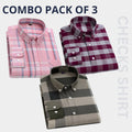 Men’s Premium Check Shirt High Quality Combo Pack of 3