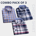 Men’s Premium Check Shirt High Quality Combo Pack of 3