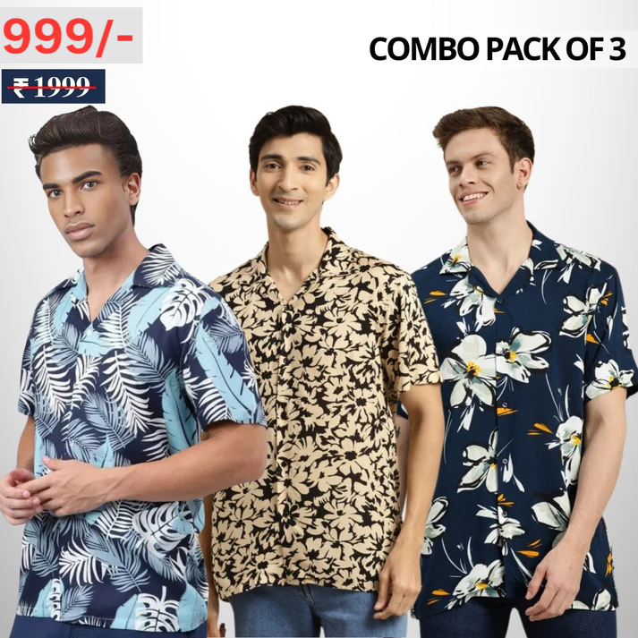 Premium Cotton Shirts Pack Of 3 | Half Sleeves