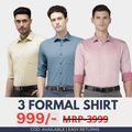 Combo Pack of 3 Men’s Formal Shirts – Stylish & Versatile Collection