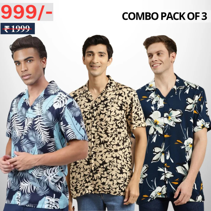Casual Shirts Collection (Pack of 3)