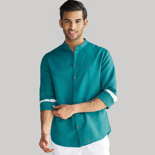 Stylish Branded Casual Shirts with Full Sleeves and Chinese Collar