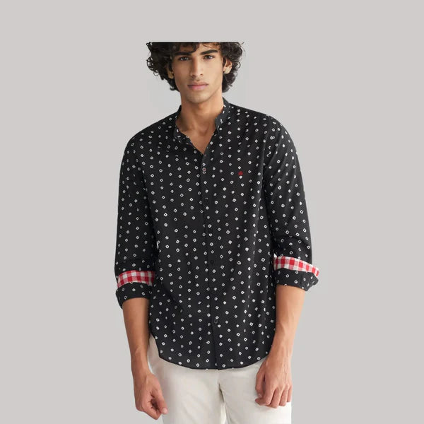 Stylish Branded Casual Shirts with Full Sleeves and Chinese Collar