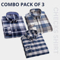 Men’s Premium Check Shirt High Quality Combo Pack of 3