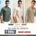 Stylish Branded Casual Shirts with Full Sleeves and Chinese Collar