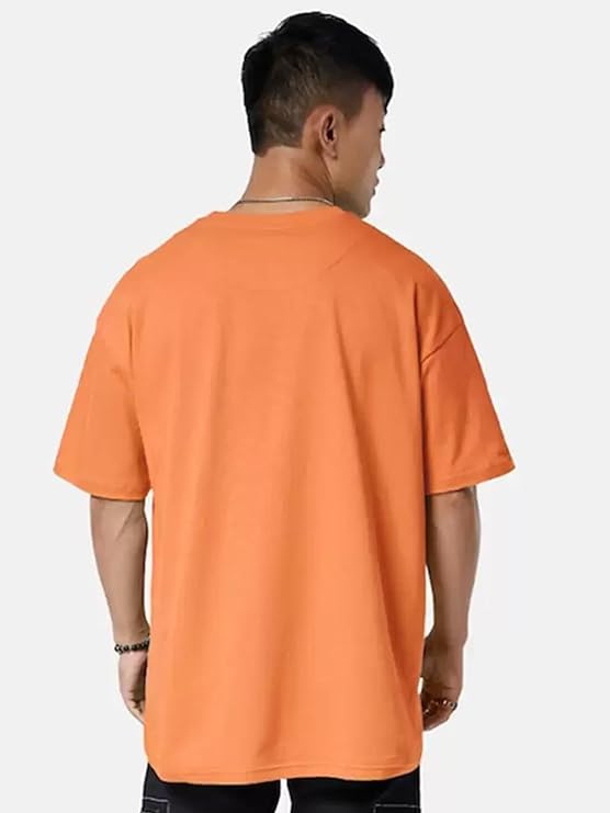 Combo Pack Of 3 -100% Pure Cotton Oversized Baggy Fit Half Sleeve Printed Round Neck Multicolor Drop Shoulder T-Shirt for Men & Boys