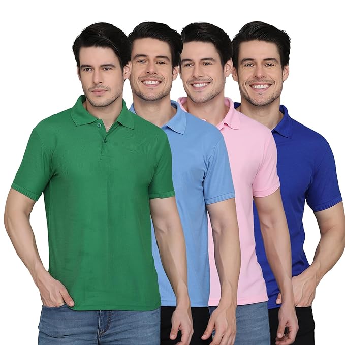 Combo Pack Of 4 – Men’s Polo Neck T-Shirts