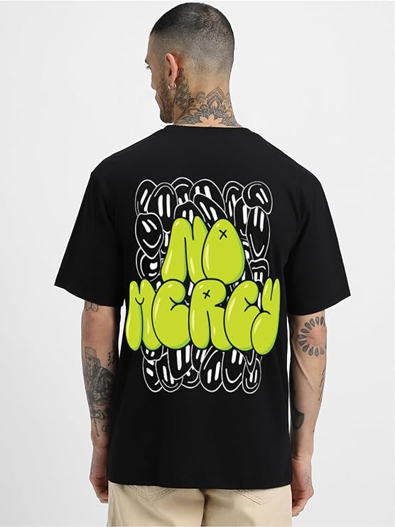 Combo Pack Of 3 -100% Pure Cotton Oversized Baggy Fit Half Sleeve Printed Round Neck Multicolor Drop Shoulder T-Shirt for Men & Boys