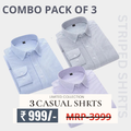 Stylish Branded Casual Shirts with Full Sleeves and Chinese Collar