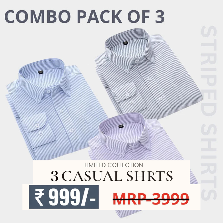 Stylish Branded Casual Shirts with Full Sleeves and Chinese Collar