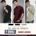Stylish Branded Casual Shirts with Full Sleeves and Chinese Collar