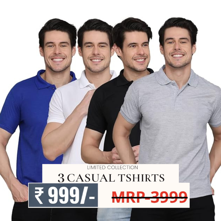 Combo Pack Of 4 – Men’s Polo Neck T-Shirts