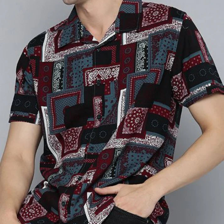 Pack Of 3 Trendy Print Half Sleeve Shirts – Men’s Casual Wear