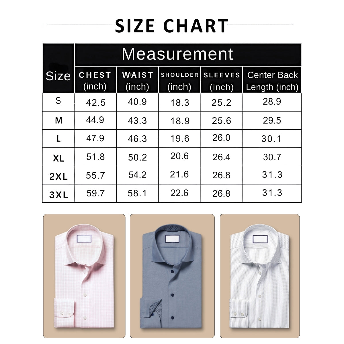Office Essentials: 3-Pack Premium Cotton Formal Shirts – Tailored Fit, Full Sleeves & Pockets (FS-35 )
