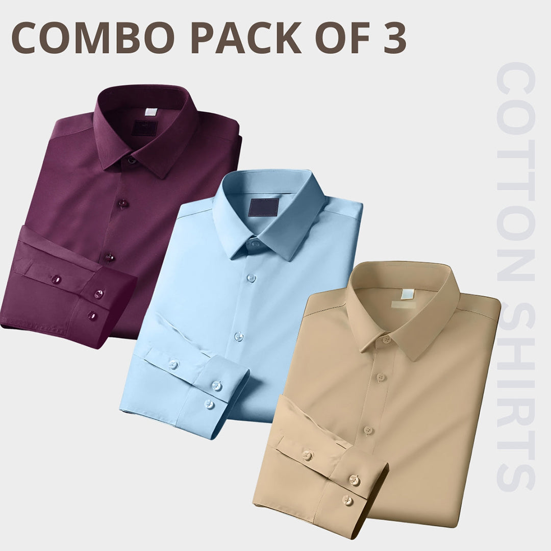 Premium Plain Shirt 100% High Quality Cotton Shirt